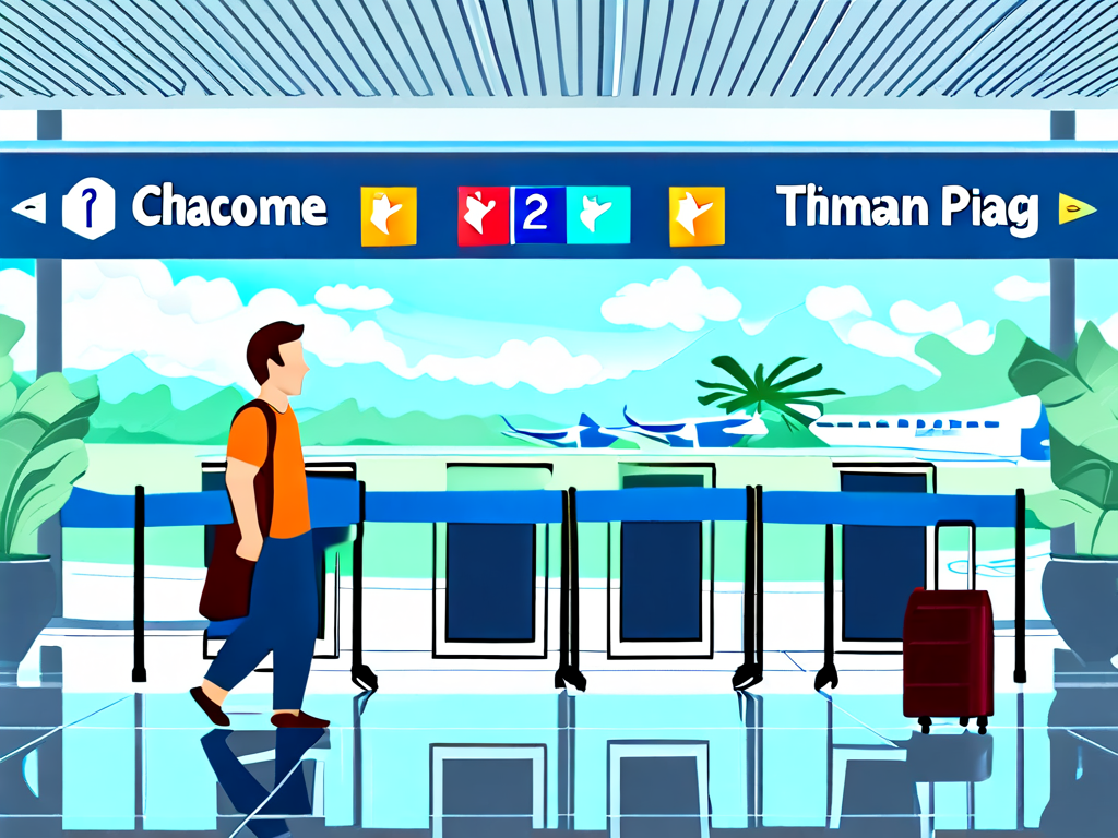 清迈机场入境指示